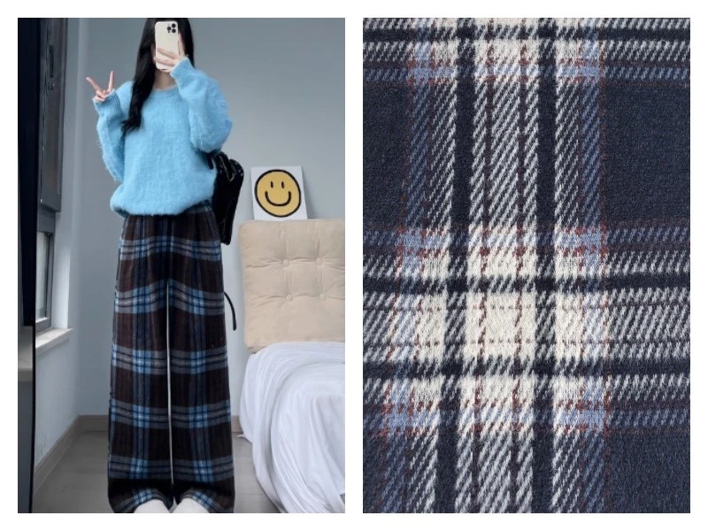 Comfortable Knitted Jacquard Plaid Fabric 4 Comfortable Knitted Jacquard Plaid Fabric 4