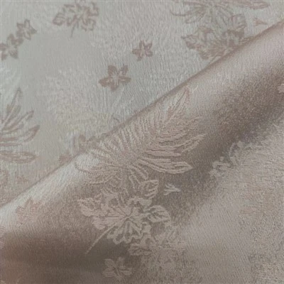 Leaf Jacquard Poly Saten Fabric
