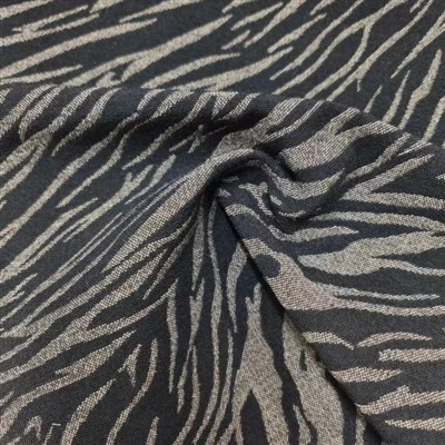 Warp rastezljiva poli Rayon zebra tkanina sa uzorkom žakarda